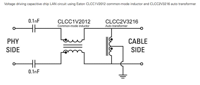 应用电路图 - Eaton Electronics CLCC系列共模电感器